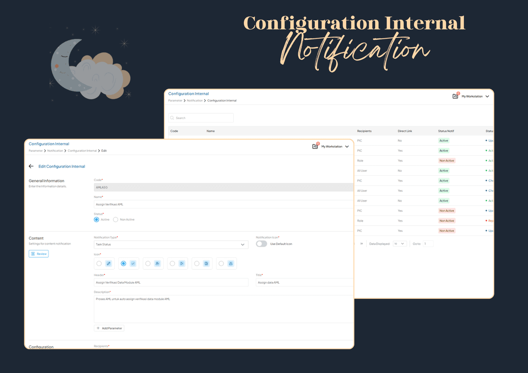 Configuration Internal Notification